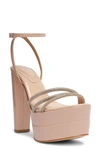 Schutz Piper Ankle Strap Platform Sandal In Sweet Rose Cristal/ Sweet Rose
