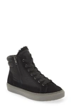 Cougar Dax Waterproof High Top Sneaker With Faux Shearling Trim In Black