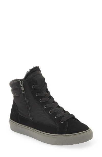 Cougar Dax Waterproof High Top Sneaker With Faux Shearling Trim In Black