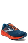 Brooks Adrenaline Gts 22 Running Sneaker In Blue/light Blue/orange