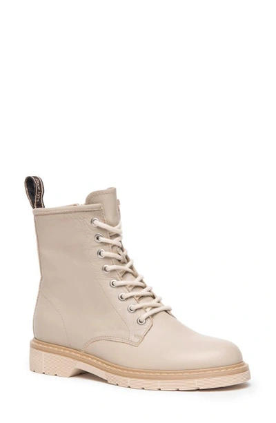 Nerogiardini Clean Calfskin Combat Booties In Beige