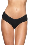 Skims Logo Trim Stretch Cotton Hipster Briefs In Soot