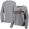 OUTERSTUFF JUNIORS HEATHERED GRAY TAMPA BAY BUCCANEERS ALL STRIPED UP RAGLAN LONG SLEEVE T-SHIRT
