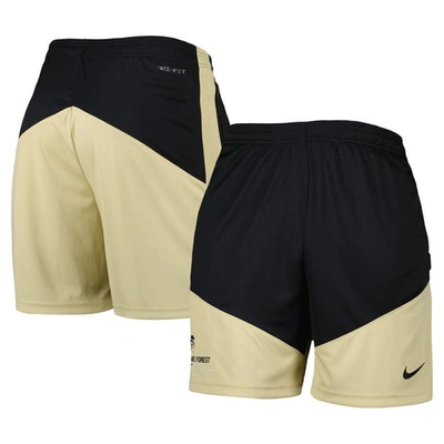 NIKE NIKE BLACK/GOLD WAKE FOREST DEMON DEACONS PERFORMANCE PLAYER SHORTS