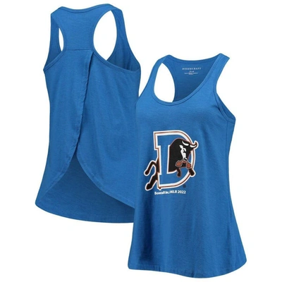 Boxercraft Royal Durham Bulls Charm Scoop Neck Racerback Tank Top