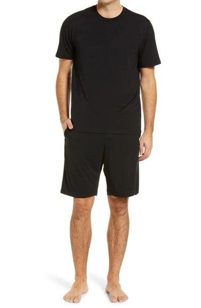 Nordstrom Cooling Short Pajamas In Black