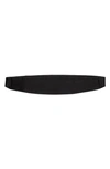 Zegna Pleated Silk Cummerbund In Black