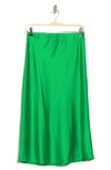 RENEE C RENEE C SOLID SATIN MIDI SKIRT