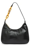 House Of Want Newbie Vegan Leather Shoulder Bag In Black Lizard