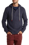 Union Textured Knit Hoodie In Nocturne H