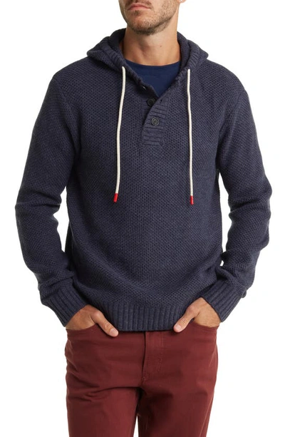 Union Textured Knit Hoodie In Nocturne H