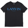 LANVIN LANVIN T-SHIRT NERA IN JERSEY DI COTONE BAMBINO