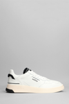 GHOUD TWEENER SNEAKERS IN WHITE LEATHER AND FABRIC