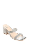 Journee Collection Women's Shandee Slide Dress Sandals Women's Shoes In Silver