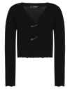 Versace Embellished Distressed Cashmere And Wool-blend Cardigan