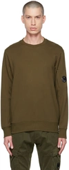 C.p. Company Diagonal Raised Fleece Sweatshirt In Green
