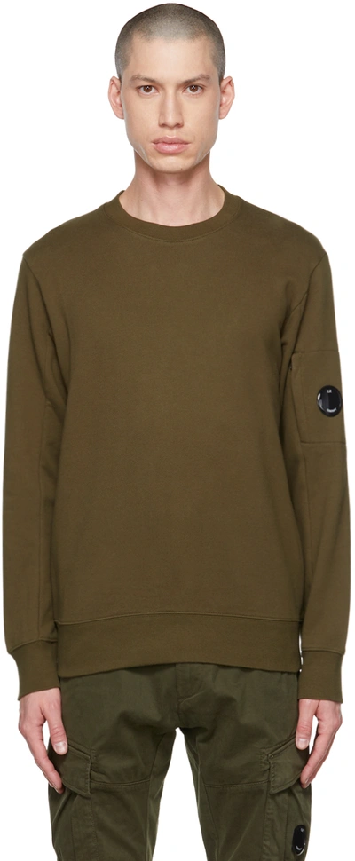 C.p. Company Diagonal Raised Fleece Sweatshirt In Grey