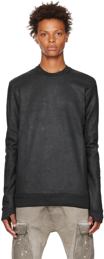 11 By Boris Bidjan Saberi Black Cr1c Sweatshirt In Black Coated