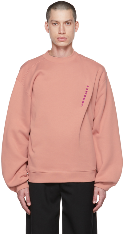 Y/project Pink Pinched Sweatshirt In Salmon