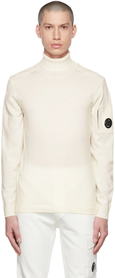 C.p. Company Cp Company X Clarks  Ivory Turtleneck Jumper