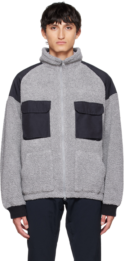 Nanamica Fleece Jacket With Contrasting Details In Grey