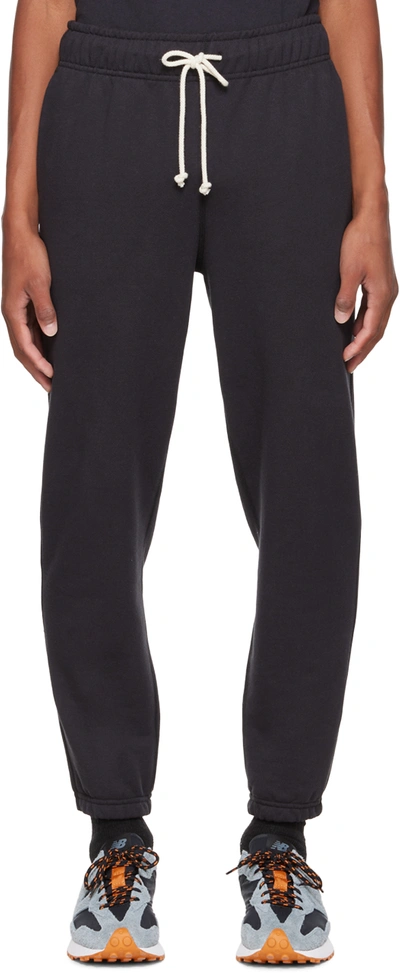 New Balance Black Made In Usa Core Lounge Pants In Bk Black