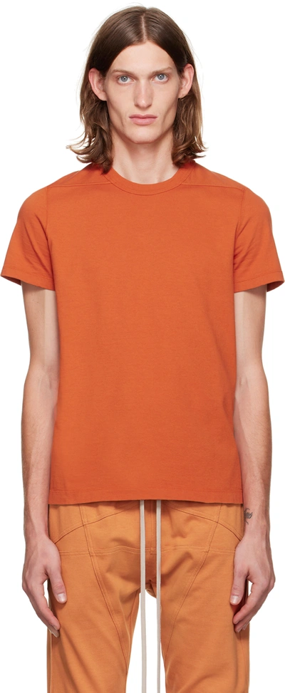 Rick Owens Level Organic-cotton T-shirt In Orange