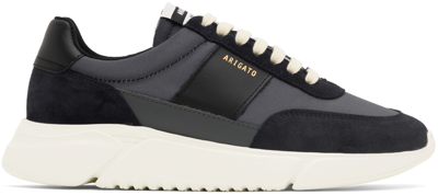 Axel Arigato Genesis Vintage Recycled-polyester And Suede Running Trainers In Navy