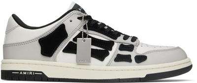 Amiri Skeleton Leather Low-top Sneakers In Grey