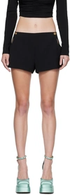 Versace Black Buttoned Shorts In 1b000 Black