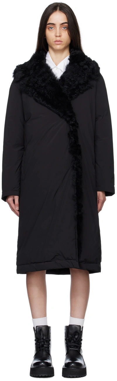 Yves Salomon Ssense Exclusive Black Long Down Jacket