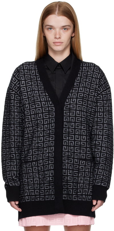Givenchy Woman Black Oversize Cardigan In Cashmere 4g In Nero