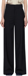 Gauchère Black Wide-leg Cargo Trousers In 1000 Black