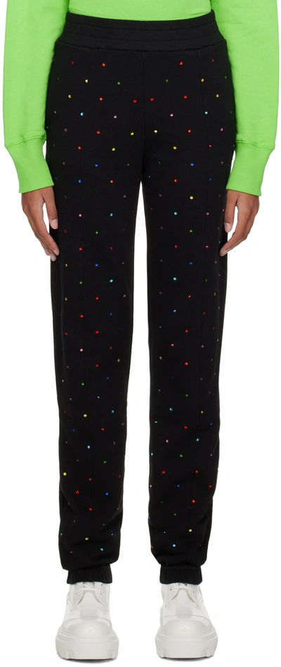 Msgm Black Pantalone Lounge Pants In 99 Black