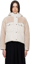 YVES SALOMON BEIGE PANELED JACKET