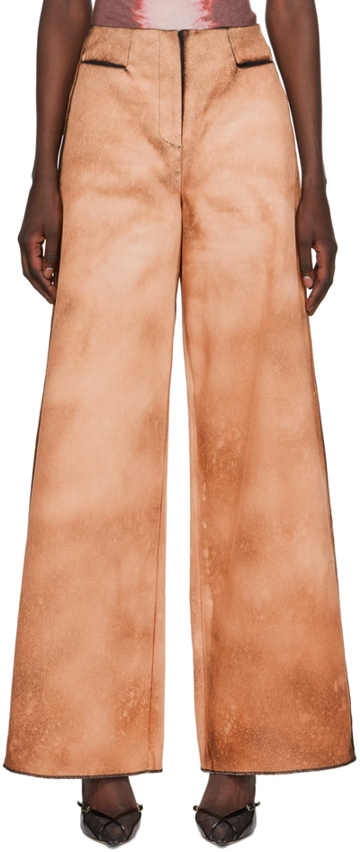 16arlington Tan Hagen Denim Jeans In Pink Smoke Denim