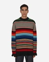 Junya Watanabe Striped-knit Crew-neck Jumper In Black
