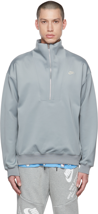 Nike Gray Sportswear Circa Sweater In Particle Grey/coconu