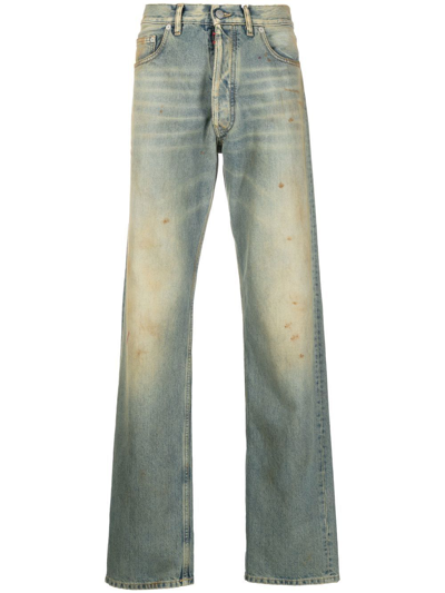 Maison Margiela Distressed-effect Straight-leg Jeans In Blue