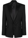 Balmain Satin-lapel Wool-twill Tuxedo Jacket In Nero