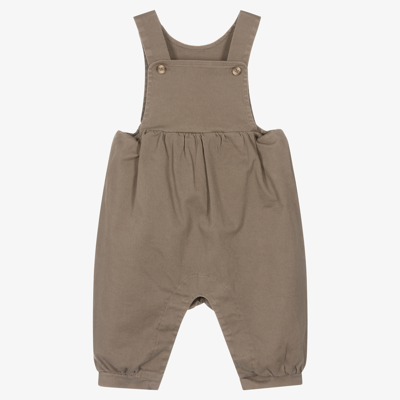 Donsje Babies' Brown Cotton Dungarees