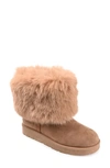 Journee Collection Shanay Tru Comfort Faux Fur Boot In Tan