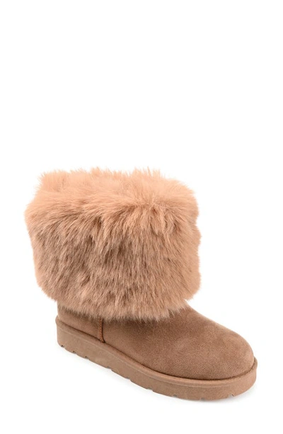 Journee Collection Shanay Tru Comfort Faux Fur Boot In Tan