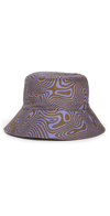 Baggu Bucket Hat In Trippy Swirl Seaweed