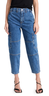 Frame Cropped High-rise Utility Jeans In Current