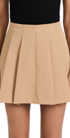 Rebecca Taylor Military Cotton Miniskirt In Khaki