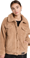 UGG FRANKIE SHERPA TRUCKER JACKET CAMEL