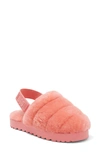 Ugg Super Fluff Genuine Shearling Slingback Slipper In Pink Blossom
