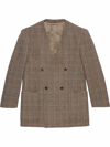 Gucci Vintage Macro Galles Double Breasted Jacket In Beige