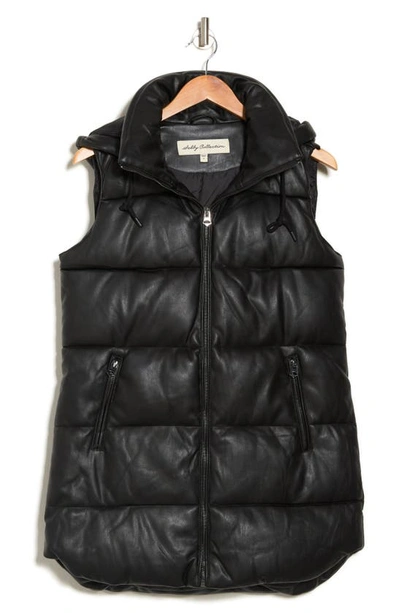 Sebby Quilted Puffer Vest In Black